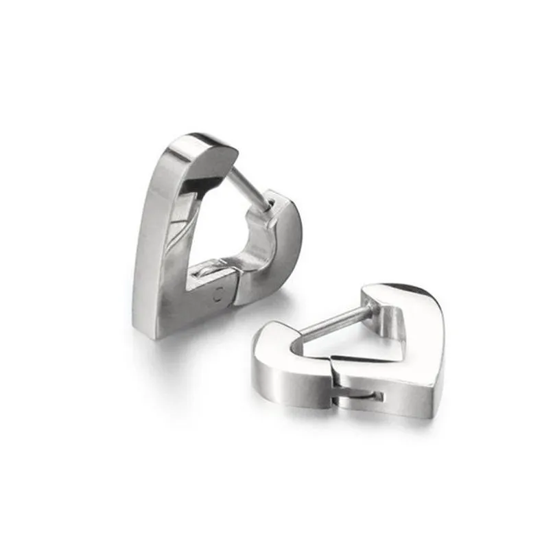 1 pc stainless steel mini geometric stud earrings trendy hoop earrings for women men fashion gift party jewelry 100 d3