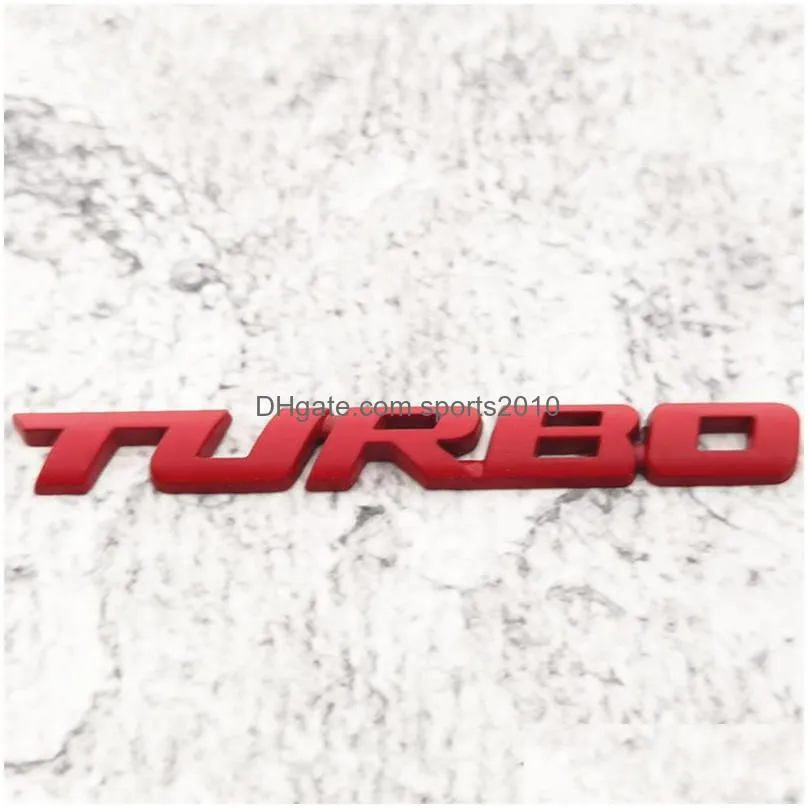 party decoration 1pc turbo edition car sticker for auto truck 3d badge emblem decal auto accessoriess