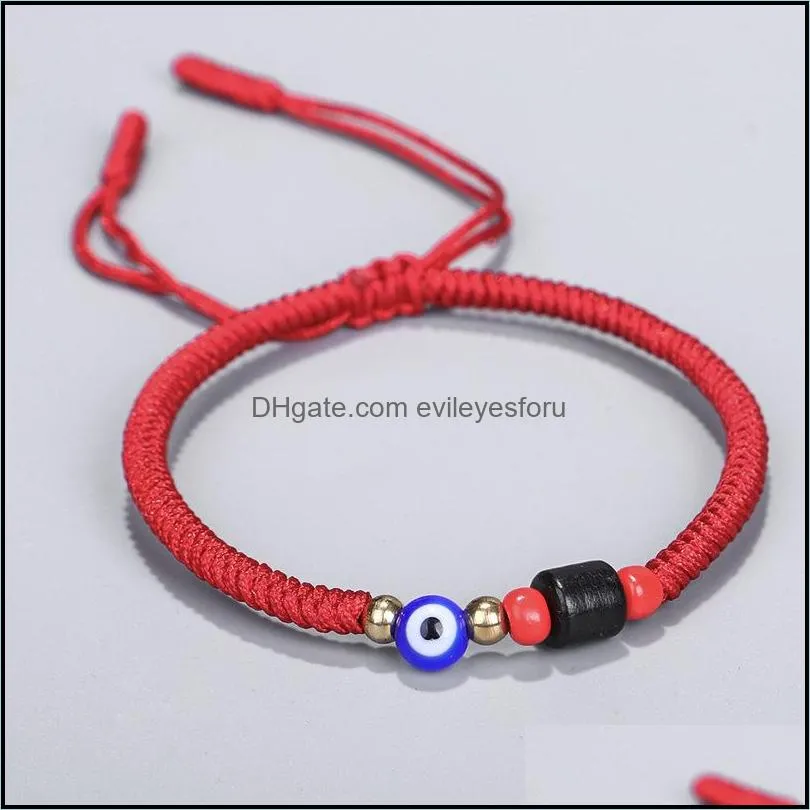 red rope tibetan buddhist bracelets love lucky mexican friendship bracelets evil blue eye bracelets for women men 61 k2