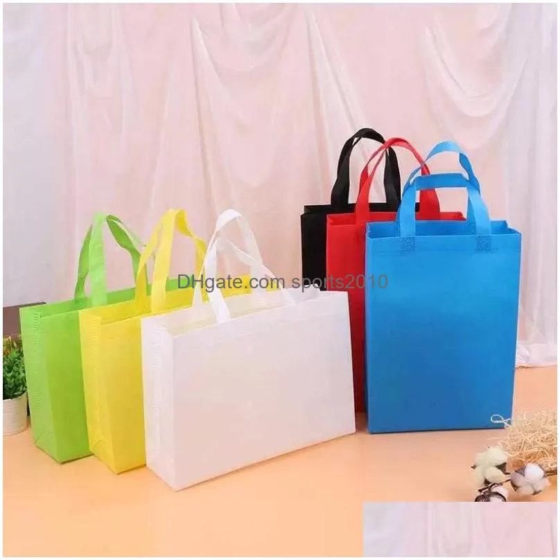  colorful foldings bag nonwoven fabric foldable shopping bags reusable ecofriendly folding bages s ladies storage bags inventory