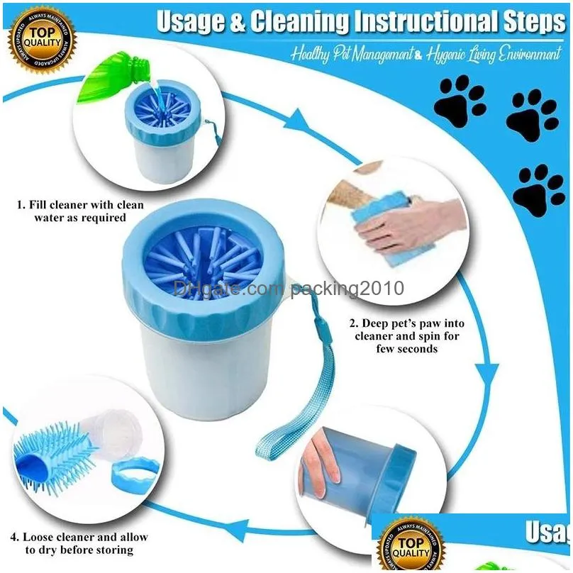 dog grooming pet dog cat paw cleaning cup outdoor portable soft silicone comb quick foot wash bucket inventory wholesale