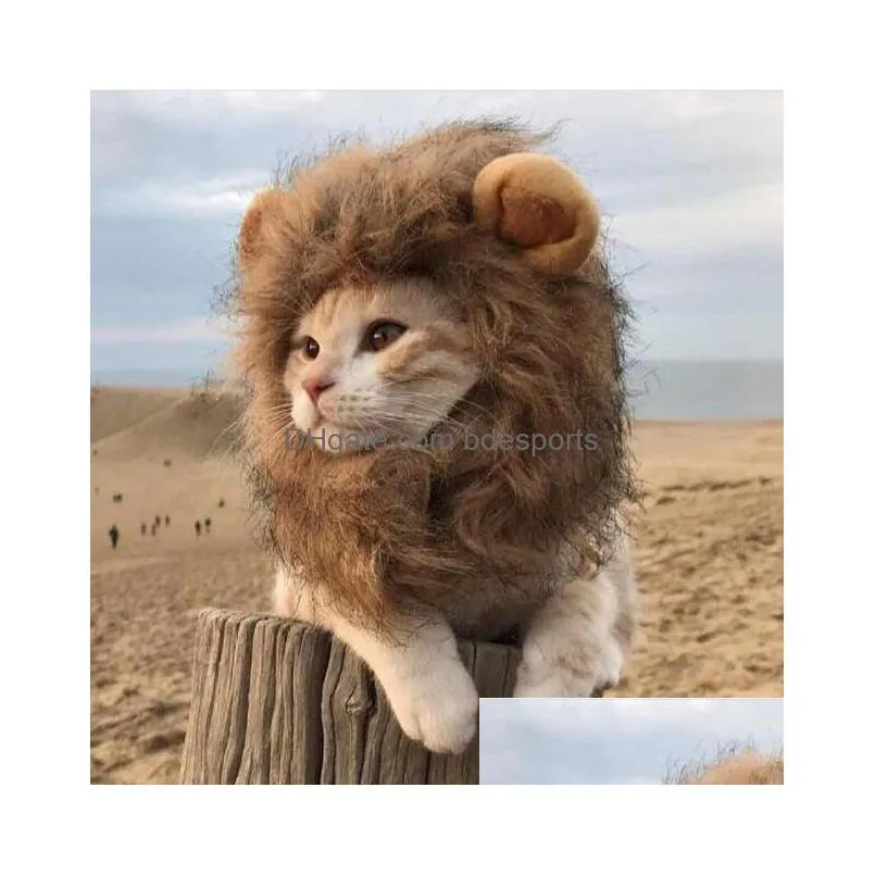 dog apparel  wig costume cats accessories cute ands funny small and medium pets lions mane decor for cat pets inventory wholesale