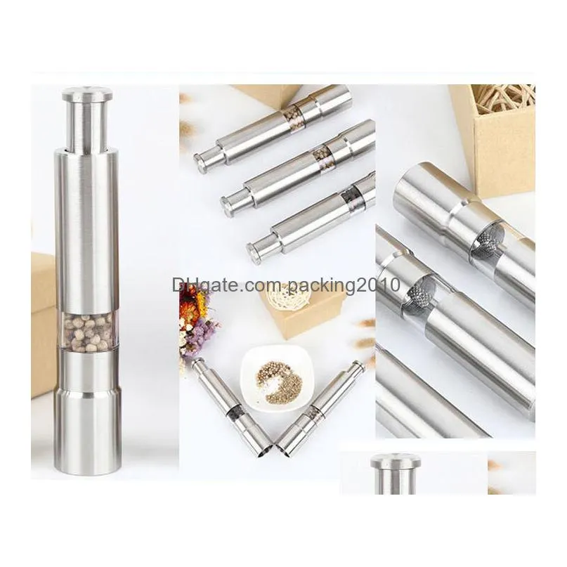 mills sublimation manual press type home convenient stainless steel pepper grinder inventory wholesale