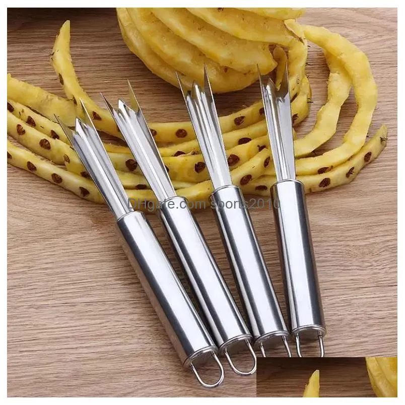 fruit vegetable tools portable pineapple peeler nonslip stainless steel easy clean kitchen tool inventory wholesale