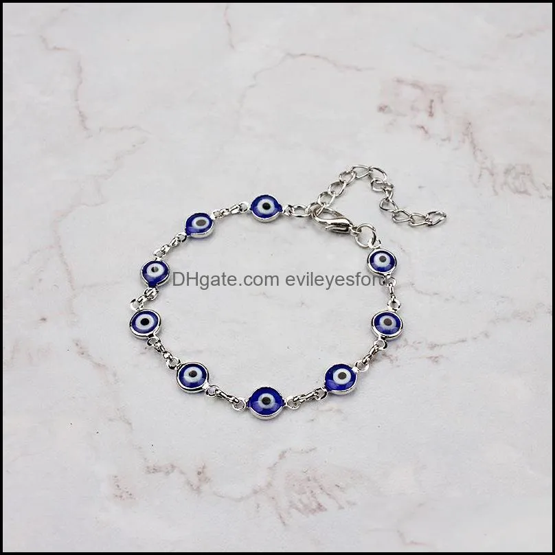fashion evil eye beads bracelets for women girls adjustable gold silver color chain lucky eye bracelets trendy jewelry gift1 538 q2