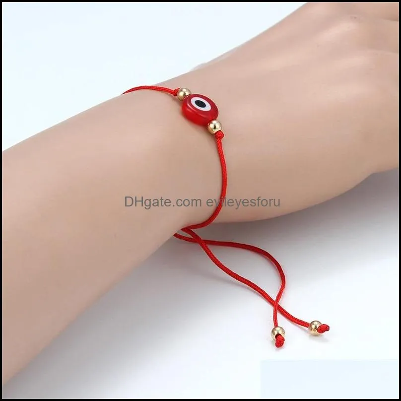 20pcs/lot lucky string evil eye lucky red cord adjustable bracelet diy jewelry yn1lu y7ejq 393 q2