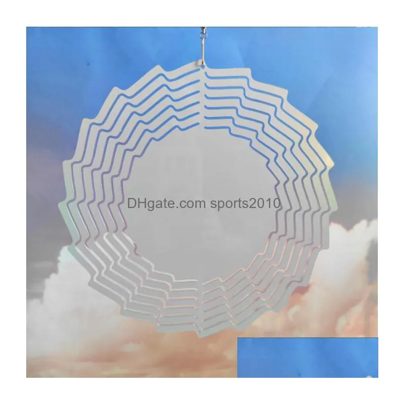 sublimation wind spinner arts and crafts sublimated 10inch blank metal ornament double sides sublimated blanks diy christmas home