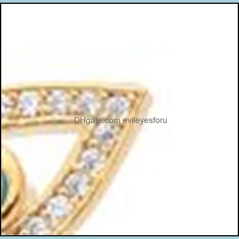 gold color round shape lucky evil eyes turkish hamsa hand open bangle bracelet bezel blue stone cz women jewelry drop 219 t2