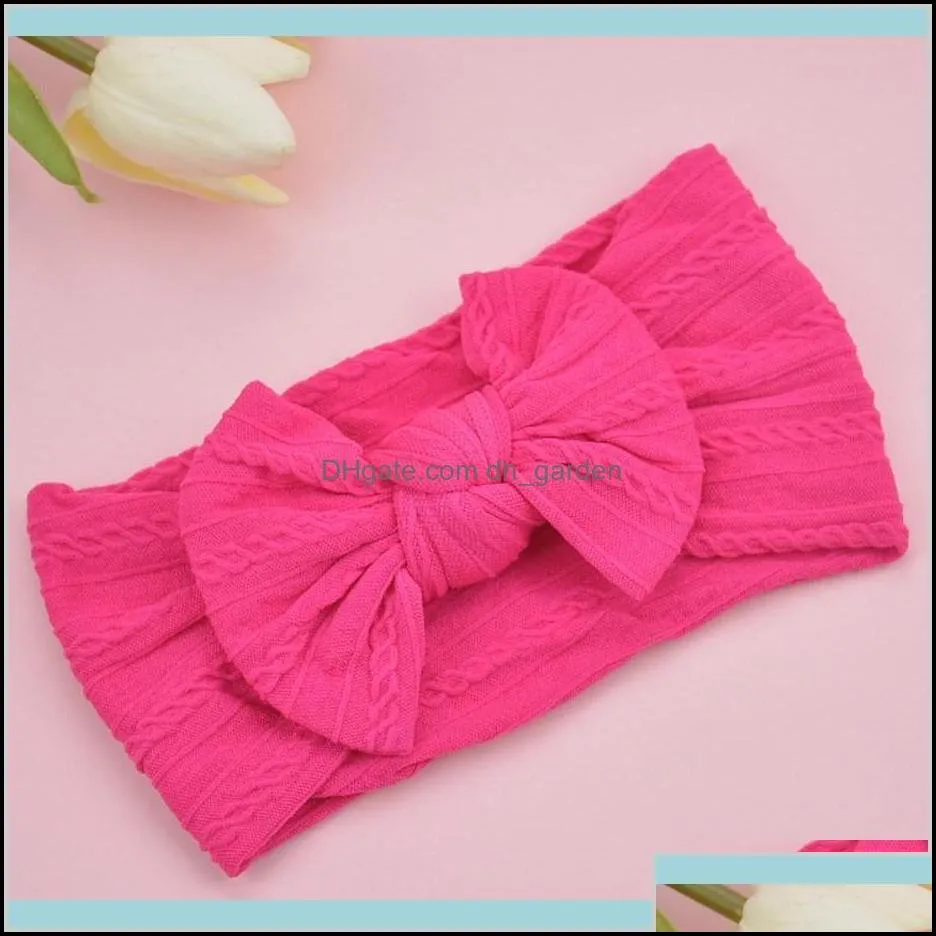 girls headband baby bowknot turban girl solid soft headwraps kids boutique princess nylon fashion po hair accessories 61mnu l8znl