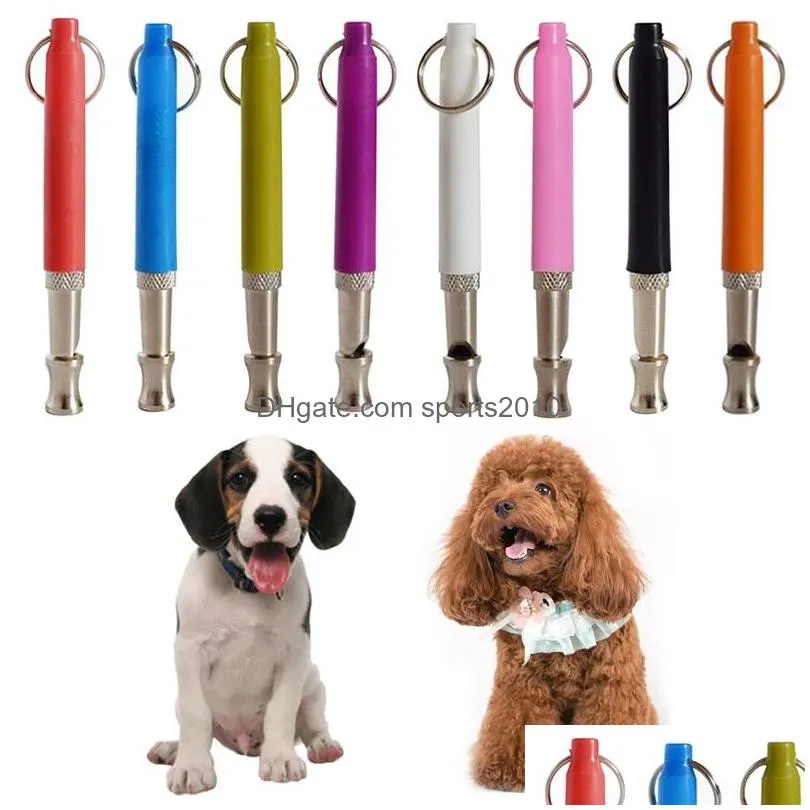 adjustable pet dog whistle antibarking ultrasonic sound dog training flute pets interaction discipline supplies inventory