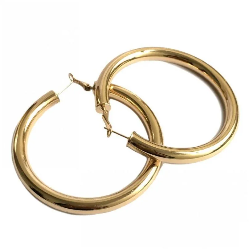 punk fashion 70mm diameter wide hoop earrings for women statement earring jewelry accessories 448 d3