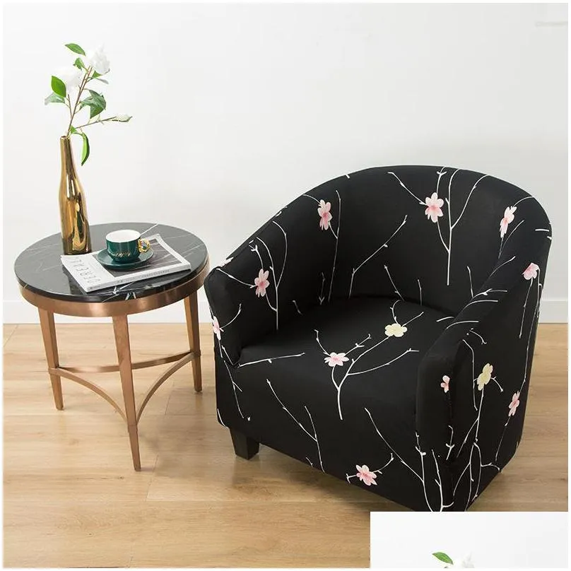65x90cm printed elastic tub chair cover living room stretch sofa slipcover furniture single seater couch banquet armchair cover 1990