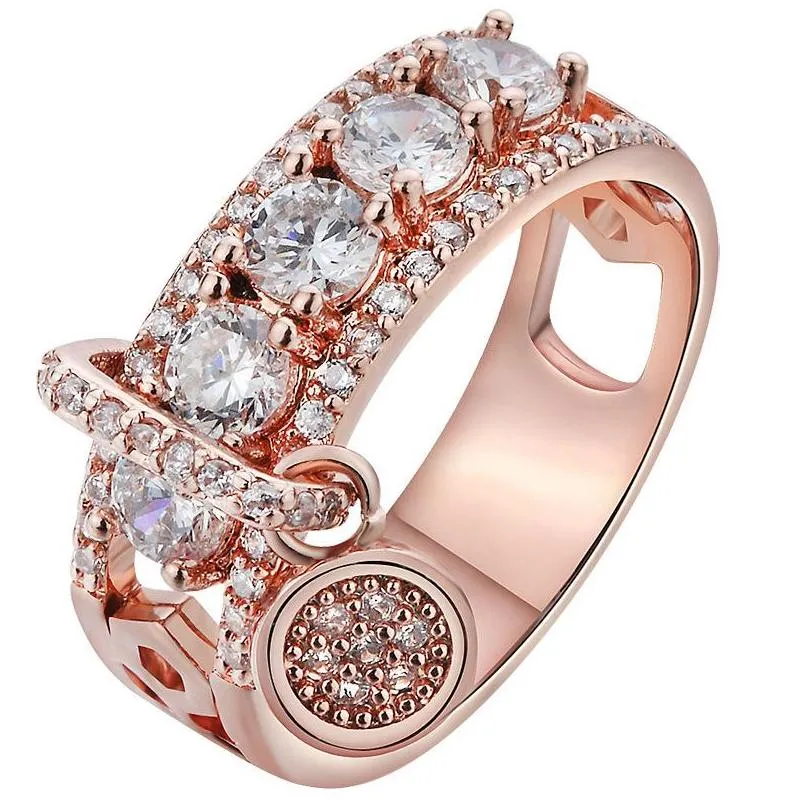 vintage rose gold wedding rings for women fashion jewelry luxury white zircon engagement ring 107 d3