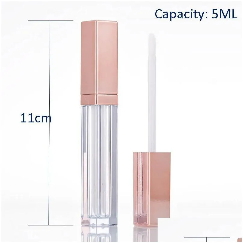 empty lipgloss tube diy lip gloss mask cream containers rose gold refillable bottles packing 20pcs/lot 454 n2