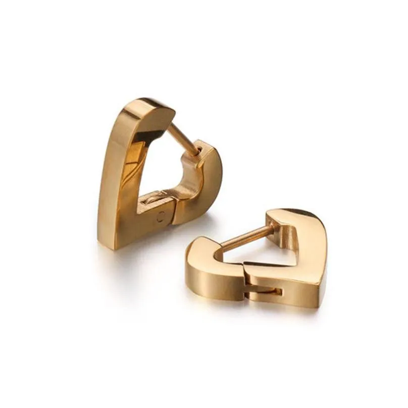 1 pc stainless steel mini geometric stud earrings trendy hoop earrings for women men fashion gift party jewelry 100 d3