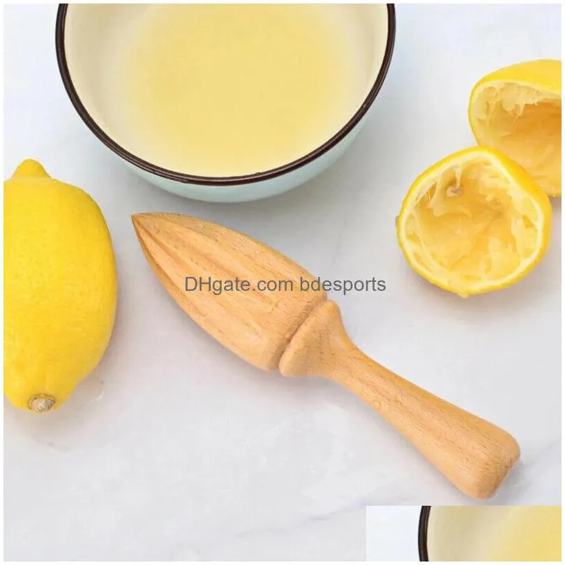 1pc decagonshaped wooden lemon juicer hand press manual fruit orange citrus juice reamer kitchen supplies inventory wholesale