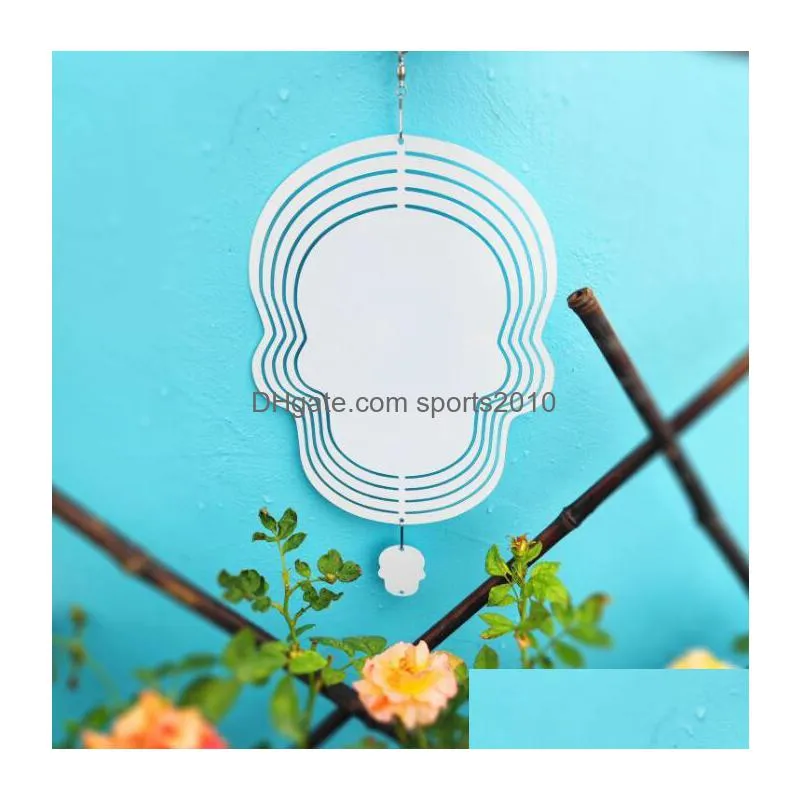 sublimation wind spinner arts and crafts sublimated 10inch blank metal ornament double sides sublimated blanks diy christmas home