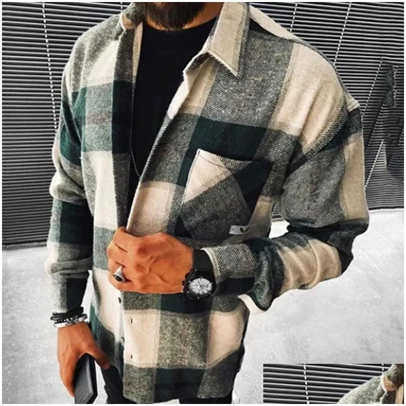 fashion spring plaid flannel shirts man long sleeve soft comfort slim fit styles men jacket cardigan shirt