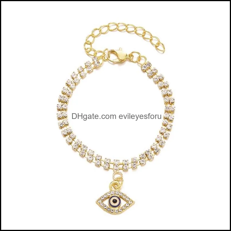 classic turkish evil eye bracelet for women luxury aaa cubic zircon cz hamsa hand charm bracelet trend female party jewelry gift 5633
