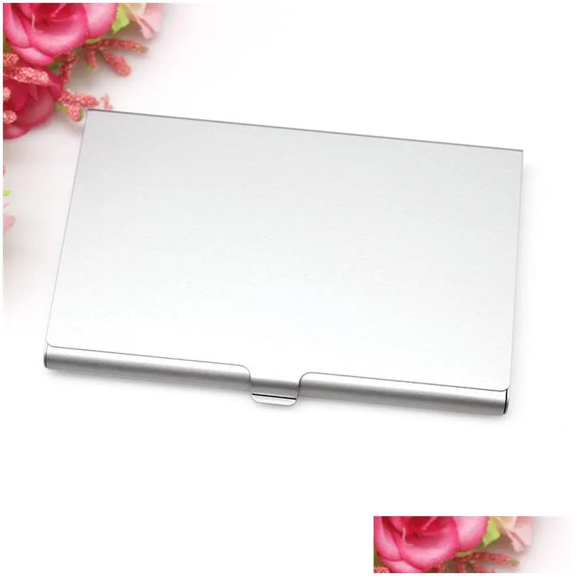 business name credit id card case holder aluminum business card holder card files aluminum multi color 1367 t2