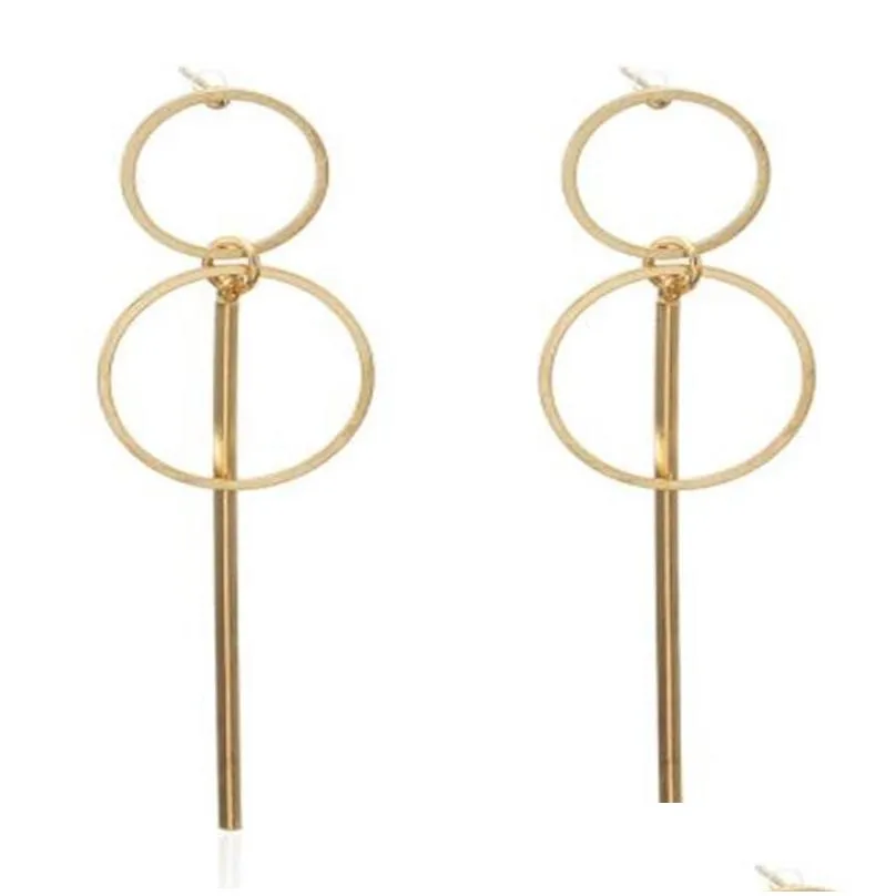fashion vintage earrings for women big geometric statement gold metal drop earrings trendy earings jewelry accessories 5585 q2