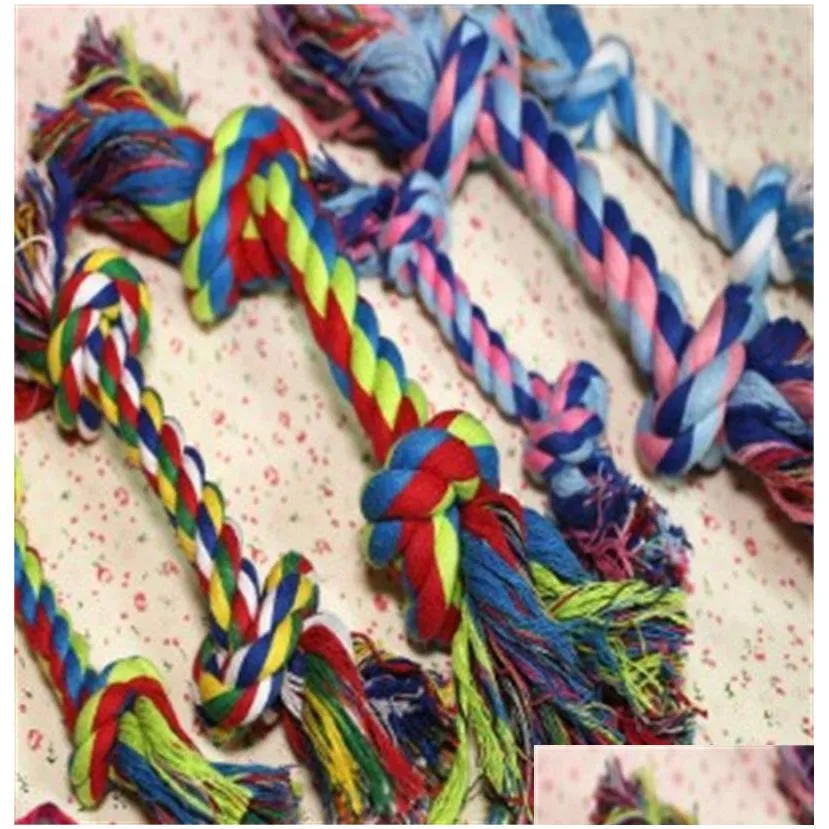 pets teeth cleaning molar tooth dog toys colorful supplies weave twist cotton rope chews cat animal plaything 0 43mq e2