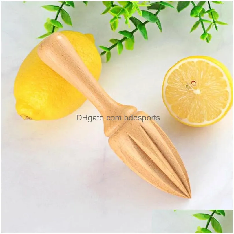 1pc decagonshaped wooden lemon juicer hand press manual fruit orange citrus juice reamer kitchen supplies inventory wholesale