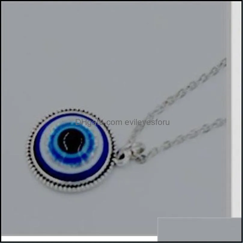 alloy pendant necklace resin blue eyes jewelry women evil eye fashion plated silver chain necklaces small gift ornaments 1 2ll k2b