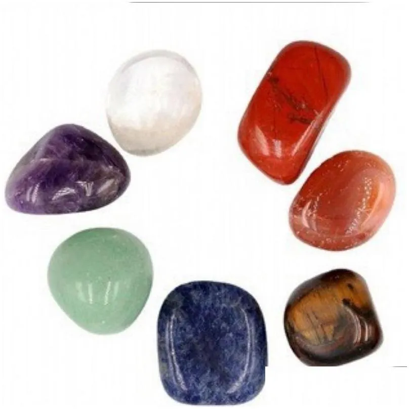 stone loose beads jewelry 7 chakra set reiki natural stone resin ornaments moon pentagram irregular rock yoga energy bead healing art craft 937