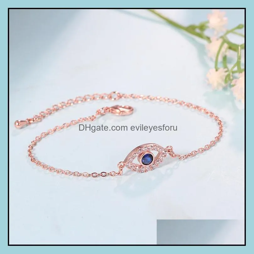 fashion vintage evil eye charm bracelet crystal zircon chain link bracelets bangles for women girls statement jewelry gift 29 n2