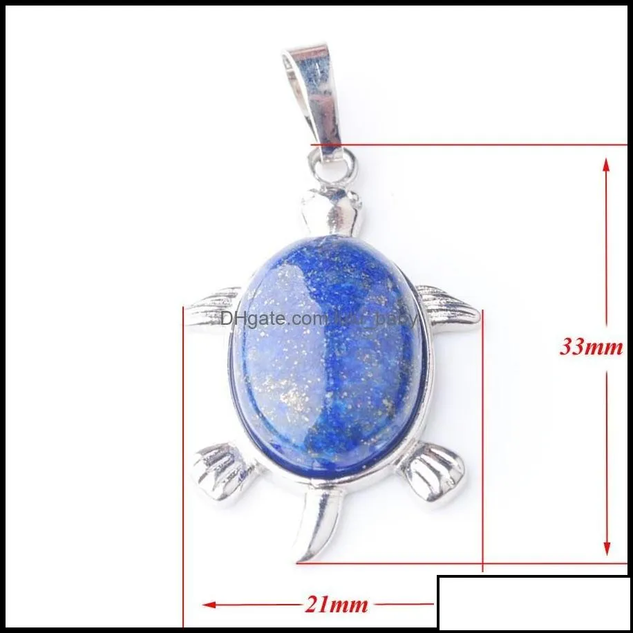 pendant necklaces natural tiger s eye agate stone tiny turtle pendants reiki lucky animal sea charm jewelry for women be910 lulubaby