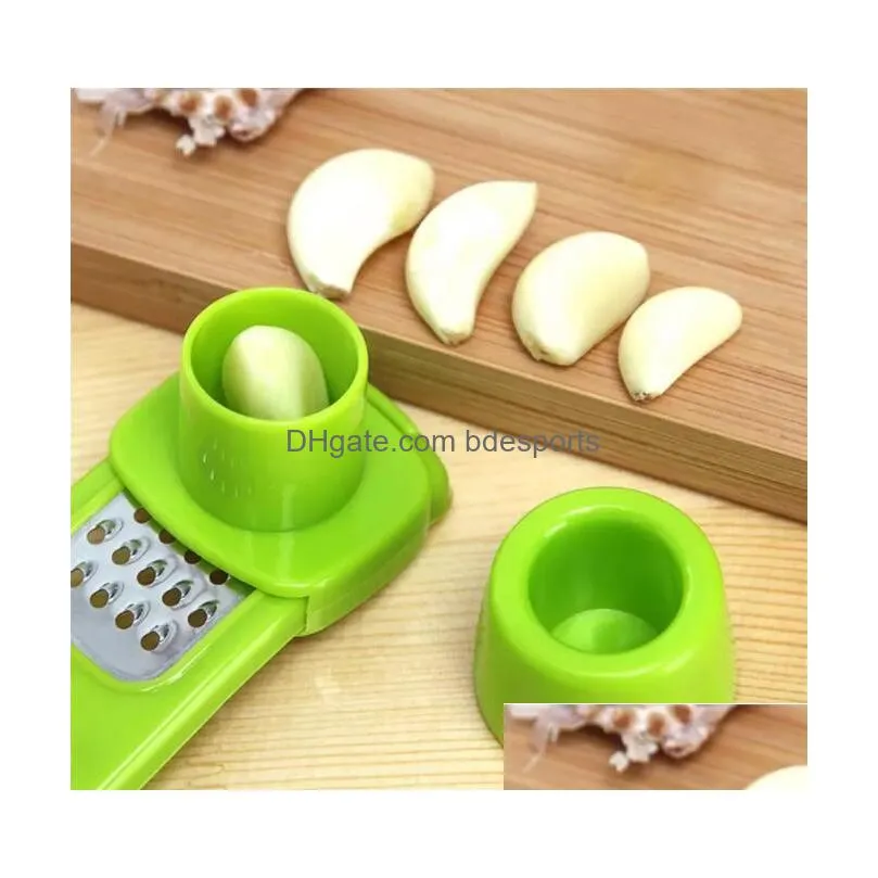 tools portable multifunctional garlic press kitchen vegetable slicer cooking mini cutter ginger garlic grinder inventory wholesale