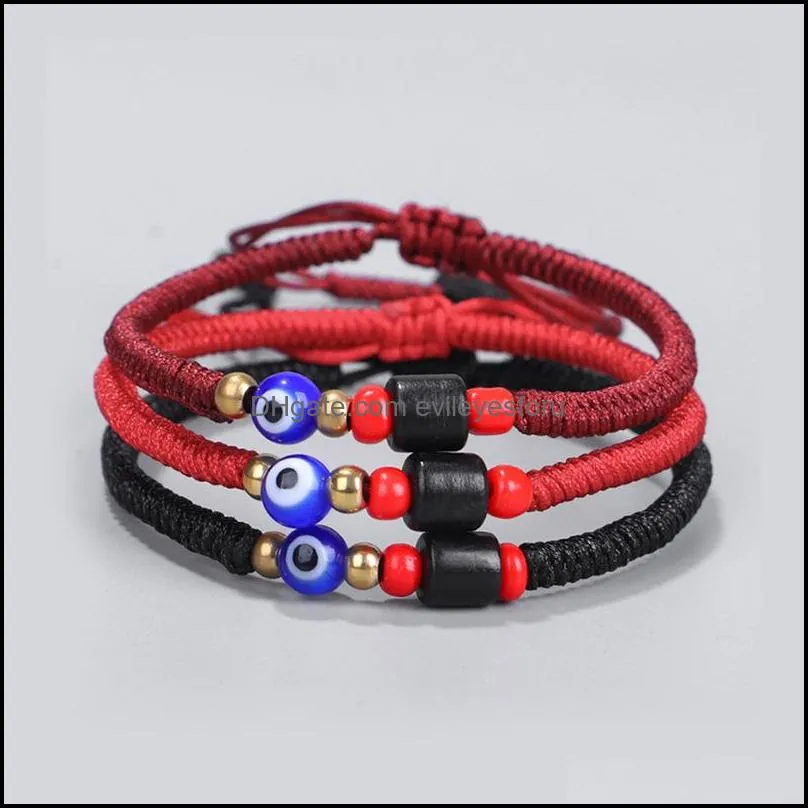 red rope tibetan buddhist bracelets love lucky mexican friendship bracelets evil blue eye bracelets for women men 61 k2