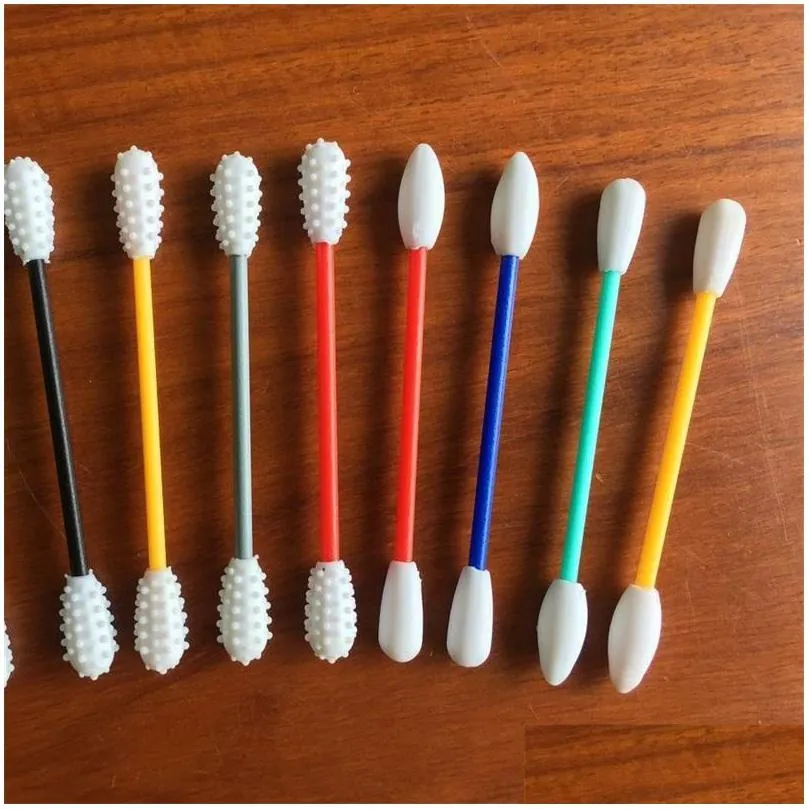 recycling cotton swab double head silicone ear cleaner swabs stick make up earpick sticks portable outdoor travel 3 6mk h1