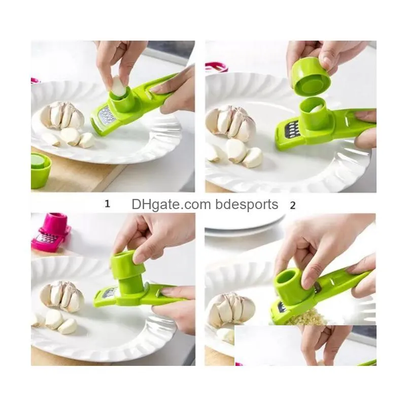 tools portable multifunctional garlic press kitchen vegetable slicer cooking mini cutter ginger garlic grinder inventory wholesale