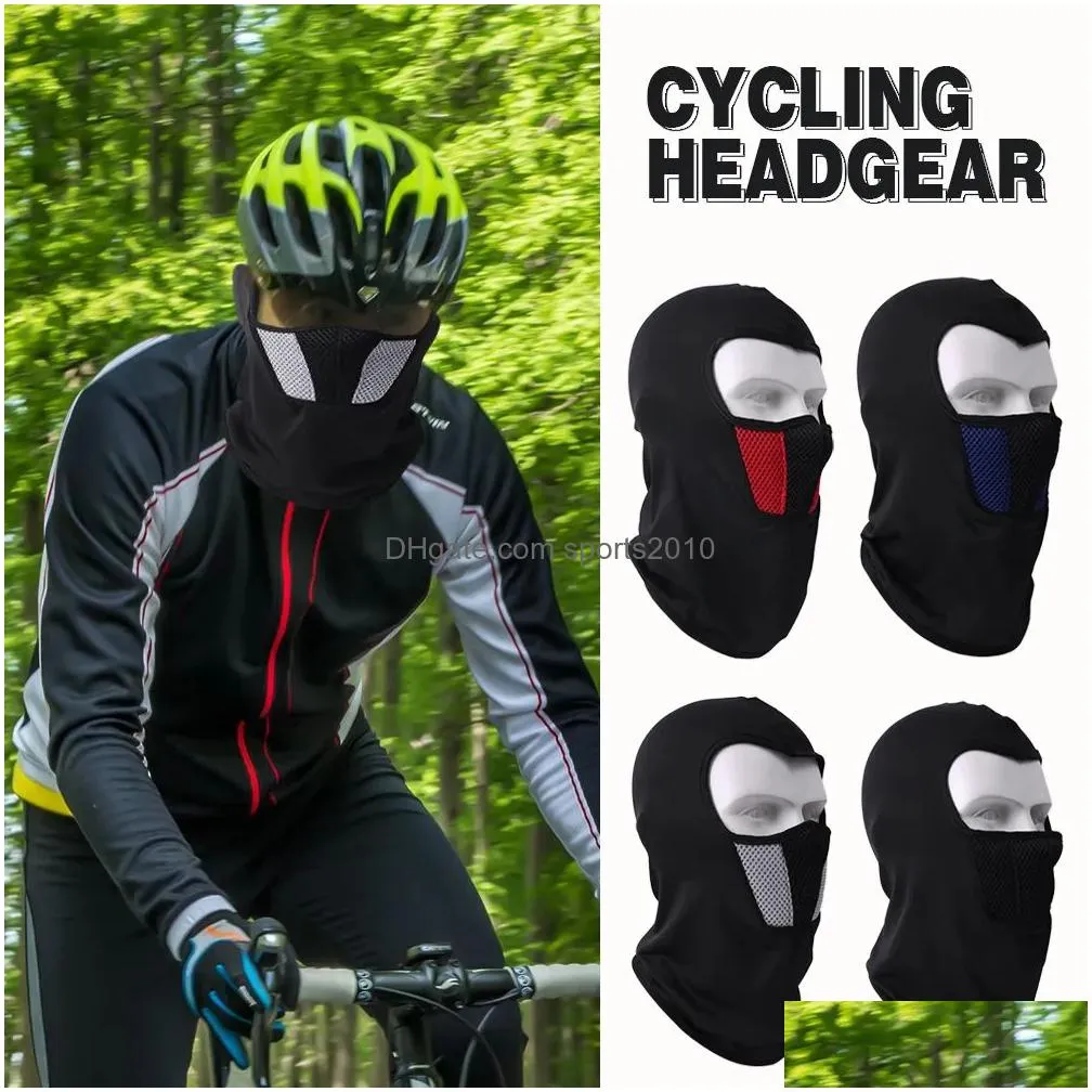 balaclava full face mask dustproof headgear men breathable sports caps cycling hat windproof anti uv cs hood mask cap