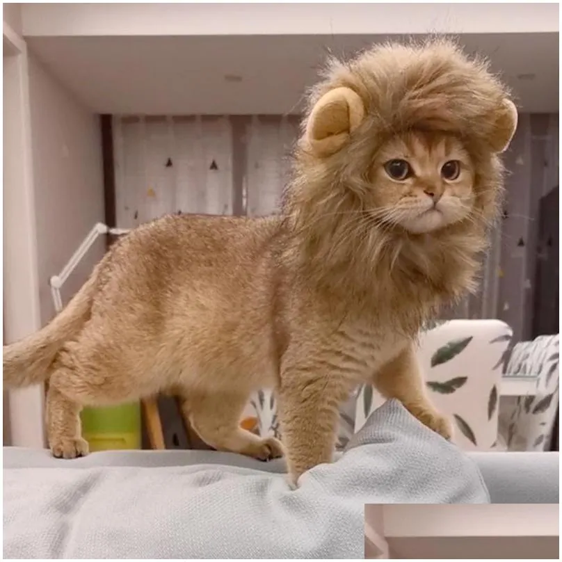 dog apparel  wig costume cats accessories cute ands funny small and medium pets lions mane decor for cat pets inventory wholesale