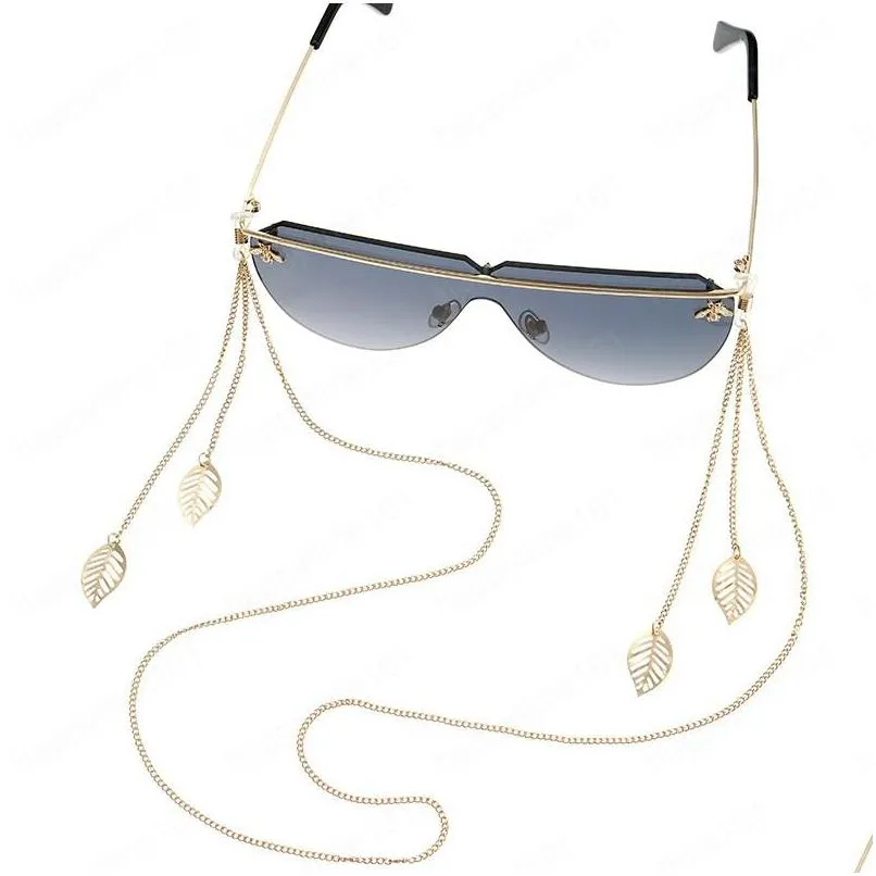 bohemia metal leaf tassel pendant cords glasses chain women sunglasses accessories eyeglasses lanyard hold straps