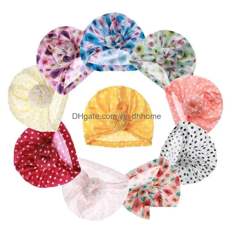 2020 cute baby hats dots born hats baby girls hat baby girls caps born beanies girls beanies infant hats 012months