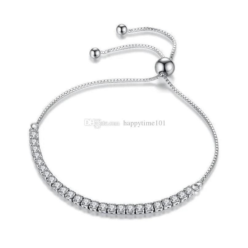 tennis bracelet wedding bracelets womens bangle cubic zirconia 925 silver plated bracelet women bangles lady fashion jewelry