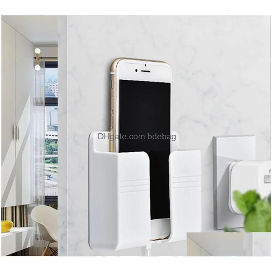 box mobile phone charging multifunction wall socket remote control hanging rack storage box inventory wholesale