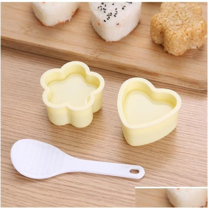 triangle mould sushi steamed rice seaweed tool spoon original pattern die children bento molds kitchen 3 5zh k2