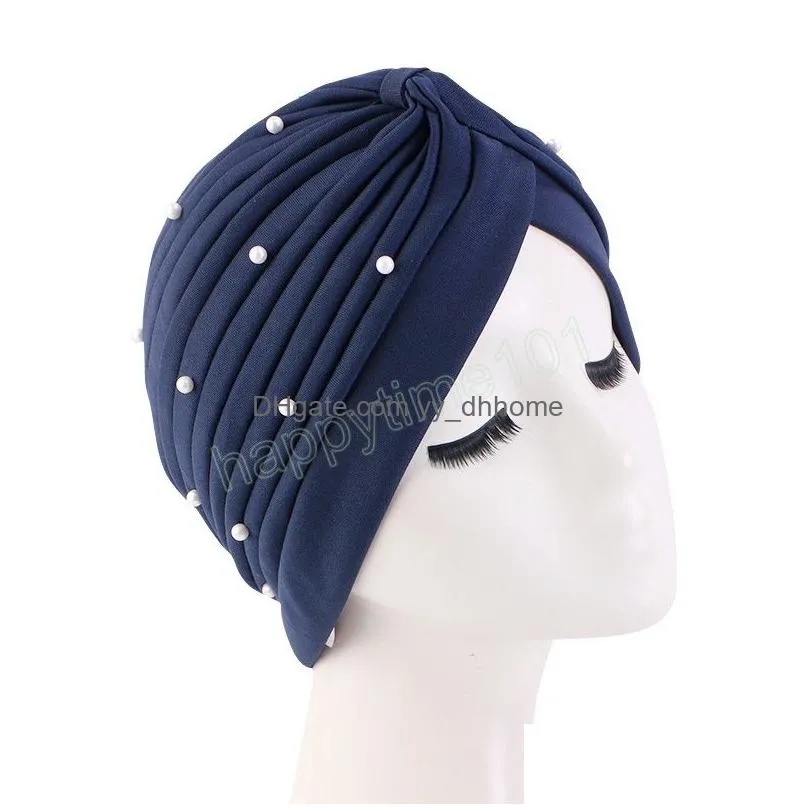 women beaded turban cap muslim hijab caps african headwrap ladies head wraps india hat femme musulman turbante mujer