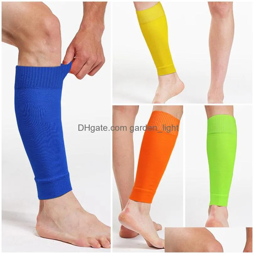 home textile party supplies elbow knee 1 pair hight elasticity soccer football shin guard adults socks pads professional legging shinguards sleeves