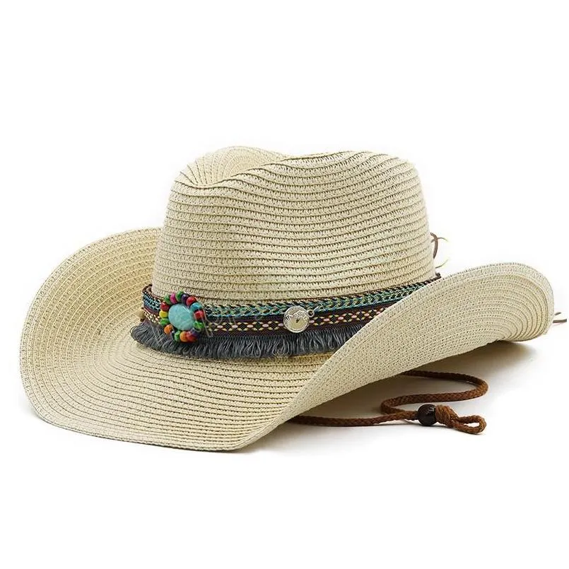 panama hats womens summer  sun hat male female khaki straw emerald decorate fashion men jazz hat