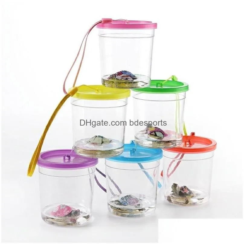 bettas cup jellyfish cups betta fishes tanks fish tank mini small transparent plastic with lid 229 g2