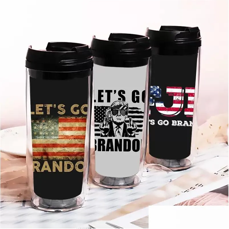 tumblers lets go brandon party favor doublelayer fashion plastic cup portable fjb water cups inventory wholesales