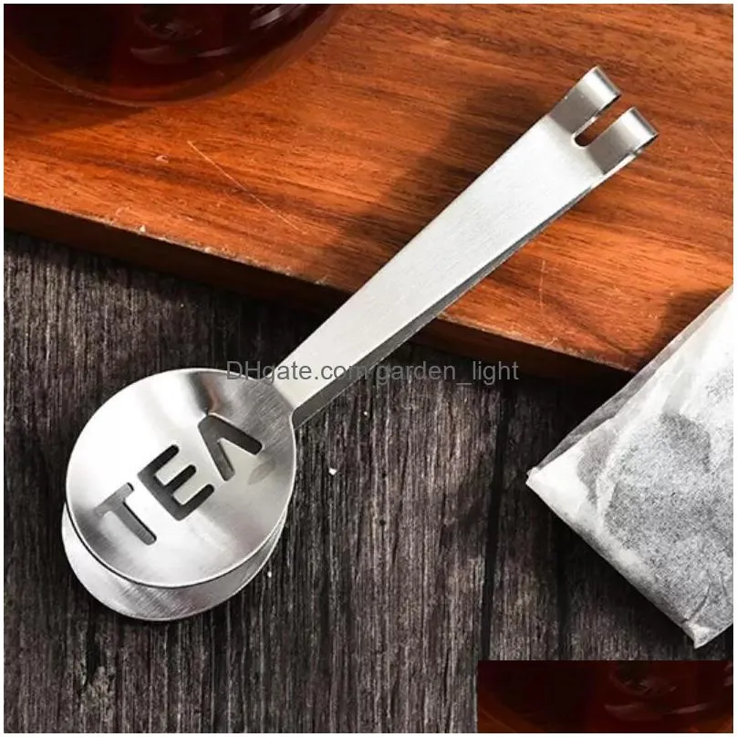 tools reusable stainless steel tea bag tongs teabag squeezer strainer holder grip metal spoon mini sugar clip teas leaf strainer inventory