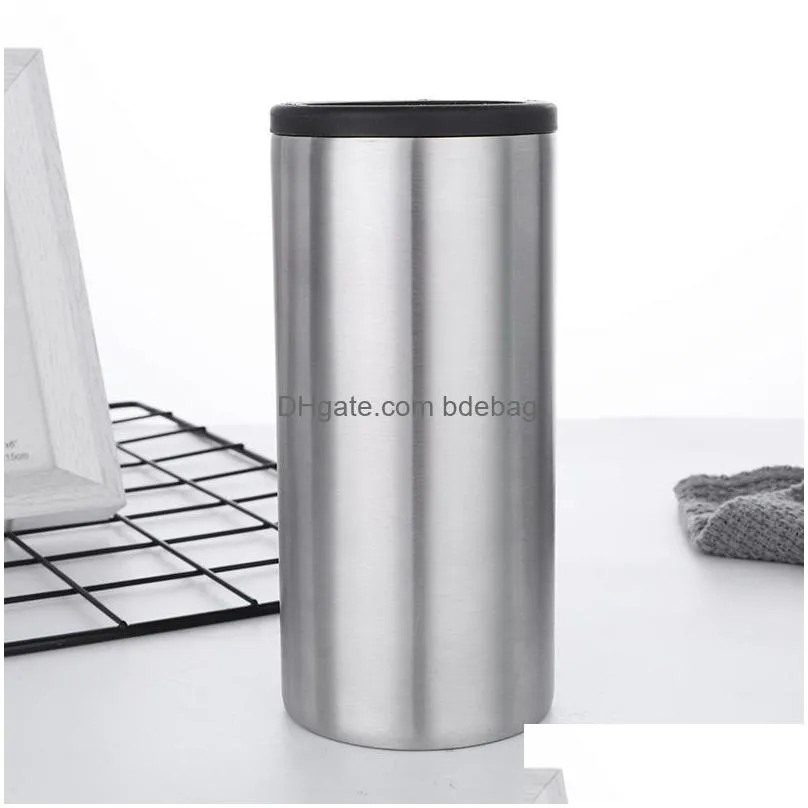 can cooler cup for 12 oz slim beer hard seltzer drinkware doublewalled 304 stainless steel vacuum insulated cups sea ship 759 b3
