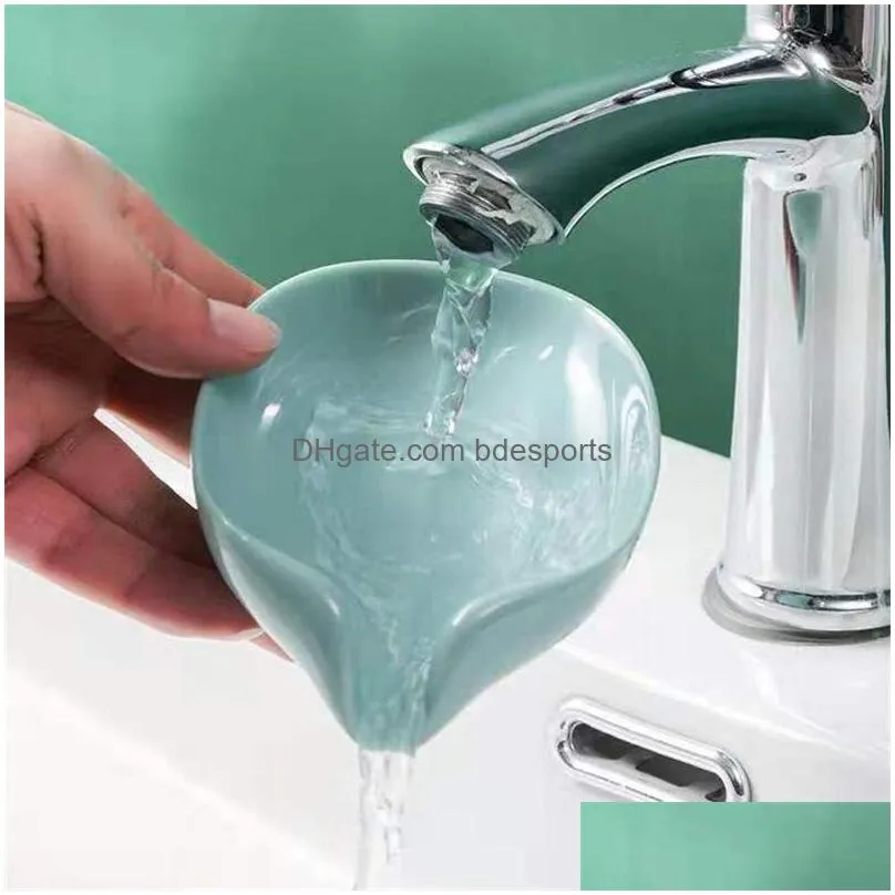 leaf shape soap box drain holder bathroom shower sponge storage plate tray bathrooms supplies bathroom gadge 51 h1